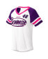 ფოტო #1 პროდუქტის Women's White, Purple Alex Bowman Circus Catch V-Neck T-shirt