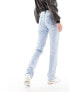 Stradivarius Tall STR straight leg jean in light wash blue