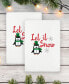 Фото #2 товара Christmas Let It Snow Embroidered Luxury 100% Turkish Cotton Hand Towels, 2 Piece Set