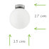 Фото #9 товара Потолочный светильник MeineWunschleuchte LED, Ø15cm, стеклянный шар, белый