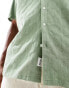 ONLY & SONS revere collar shirt with texture detail in teal Heckengrün, S - фото #2