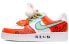 Фото #2 товара 【定制球鞋】 Nike Air Force 1 Low 空军一号 卡斯制造 钱兔似锦 有钱兔 祥云纹理 低帮 板鞋 男款 白蓝橙 / Кроссовки Nike Air Force 1 Low CW2288-111