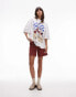 Topshop x Grace Percival oversized graphic t-shirt in white