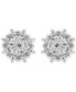 ფოტო #5 პროდუქტის Diamond Cluster Stud Earrings (3/8 ct. t.w.) in 14k White or 14k Gold