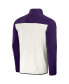 Men's NFL x Darius Rucker Collection by Purple, Cream Baltimore Ravens Micro Fleece Quarter-Snap Jacket