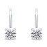 Fashion silver earrings with zircons EA116W