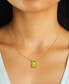 ფოტო #2 პროდუქტის Lime Quartz Solitaire 18" Pendant Necklace in 14k Gold-Plated Sterling Silver (Also in White Quartz & Prasiolite)