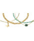 ფოტო #3 პროდუქტის Green Aventurine and Cubic Zirconia Butterfly Bracelet Set