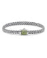 ფოტო #1 პროდუქტის Peridot & Dragon Bone Oval 5mm Chain Bracelet in Sterling Silver