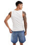 ASOS DESIGN 2 pack muscle vests in light blue and charcoal