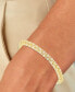 ფოტო #2 პროდუქტის Cubic Zirconia Pear & Round Tennis Bracelet in 14k Gold-Plated Sterling Silver