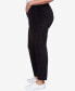 Фото #3 товара Plus Size Drama Queen Casual Stretch Waist Velour Jogger Pants