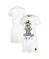 Women's Daffy Duck White Looney Tunes Jersey T-shirt Dress