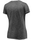 ფოტო #4 პროდუქტის Women's Charcoal Brooklyn Nets Double-Fade Space-Dye V-Neck T-shirt