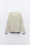 Crochet chenille sweatshirt sweater