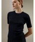 Women's Essential Silk Knit Top Синий, XSmall - фото #4