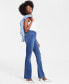 Фото #6 товара Women's High Rise Asymmetrical-Waist Bootcut Jeans, Created for Macy's