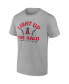 Фото #3 товара Men's Heathered Gray Los Angeles Angels Iconic Go for Two T-shirt