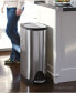 Фото #3 товара Brushed Stainless Steel 30 Liter Fingerprint Proof Butterfly Step Trash Can