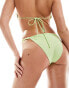 Brave Soul frilled trim low rise bikini bottoms in mint green Мятно-зеленый, L - EU 42 - фото #3