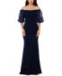 ფოტო #1 პროდუქტის Petite Off-The-Shoulder Balloon-Sleeve Mermaid Gown