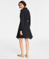 Фото #8 товара Women's Long-Sleeve Belted Shirtdress, Created for Macy's