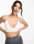 ASOS 4505 Icon seamless active intimate light support sports bra in white