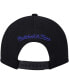 ფოტო #4 პროდუქტის Men's Black, White New York Knicks Hardwood Classics Wear Away Visor Snapback Hat