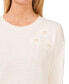 Фото #3 товара Women's Embellished Embroidered 3/4-Sleeve Sweater