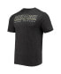 ფოტო #3 პროდუქტის Men's Heathered Charcoal, Black Wake Forest Demon Deacons Meter T-shirt and Pants Sleep Set