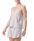 ფოტო #4 პროდუქტის Women's 2-Pc. Striped Cami & Boxer Pajamas Set