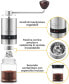 Фото #51 товара Silberthal Manual Coffee Grinder, Adjustable Grinding Level, Stainless Steel and Glass Hand Grinder