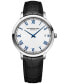 Фото #1 товара Men's Swiss Toccata Black Leather Strap Watch 42mm