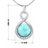 Silver pendant with natural Larimar JSTS14709LR