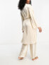 Фото #2 товара ASOS DESIGN premium satin embroidered midi robe in cream