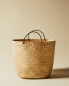 Seagrass beach tote bag with contrast handle