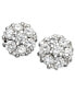 ფოტო #1 პროდუქტის Diamond Flower Cluster Stud Earrings in 14k White Gold (1/2 ct. t.w.)