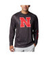 Men's Heather Charcoal Nebraska Huskers PFG Terminal Tackle Omni-Shade Raglan Long Sleeve T-shirt XL - фото #1