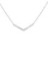 Фото #3 товара Macy's diamond Chevron 18" Statement Necklace (1/10 ct. t.w.) in Sterling Silver