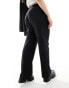 ASOS DESIGN Curve slim straight tailored trouser in black