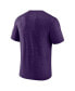 Фото #2 товара Men's Heathered Purple Baltimore Ravens End Around Tri-Blend T-shirt