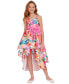 Фото #1 товара Big Girls Floral-Print Double-High-Low Dress