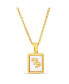 Gold-Tone Tag Zodiac Sign Pendant Necklace