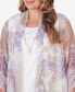 Plus Size Garden Party Popcorn Mesh Two in One 3/4 Sleeve Top