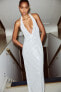 Фото #2 товара Платье с горловиной халтер и зеркальными деталями ZARA