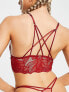 Фото #2 товара Lindex Jasmin lace longline strappy bralette in red
