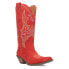 Dingo Hot Sauce Embroidered Snip Toe Cowboy Womens Red Casual Boots DI196-600
