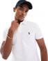 Фото #1 товара Polo Ralph Lauren slim fit polo with logo in white