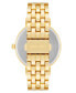 Фото #2 товара Women's Quartz Gold-Tone Alloy Link Bracelet Watch, 36.5mm