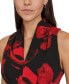 ფოტო #5 პროდუქტის Petite Printed V-Neck Sleeveless Dress